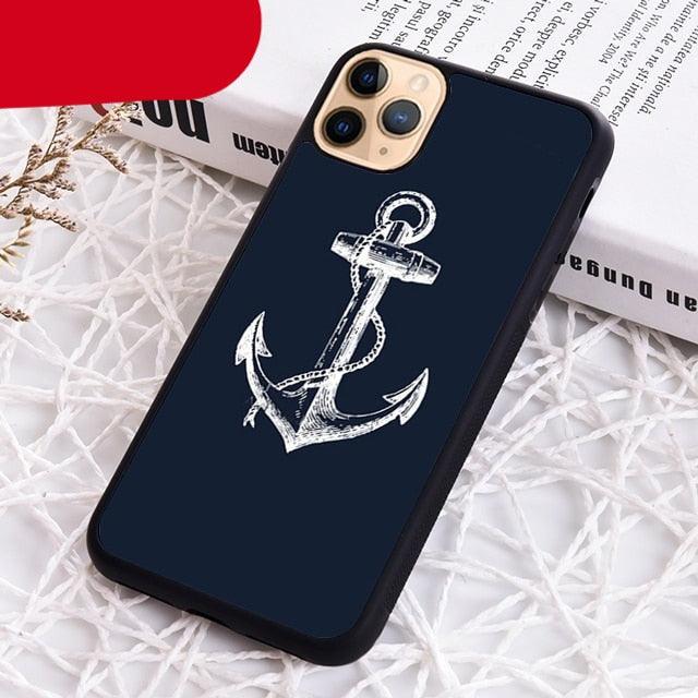 Blue Boat Anchor Printing Drawing Protection Phone Case For Iphone 14 Se 6 7 8 Plus Xr Xs 11 12 13 Pro Max Galaxy S21 22 Silicone Case Toy Story Protective Cover For Iphone Stevvex