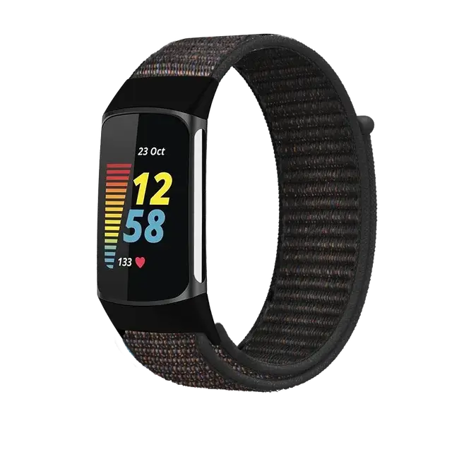 Fitbit Charge 5 6 Nylon Velcro Band - Durable Comfortable Strap - SJB-DIAMOND ELITES