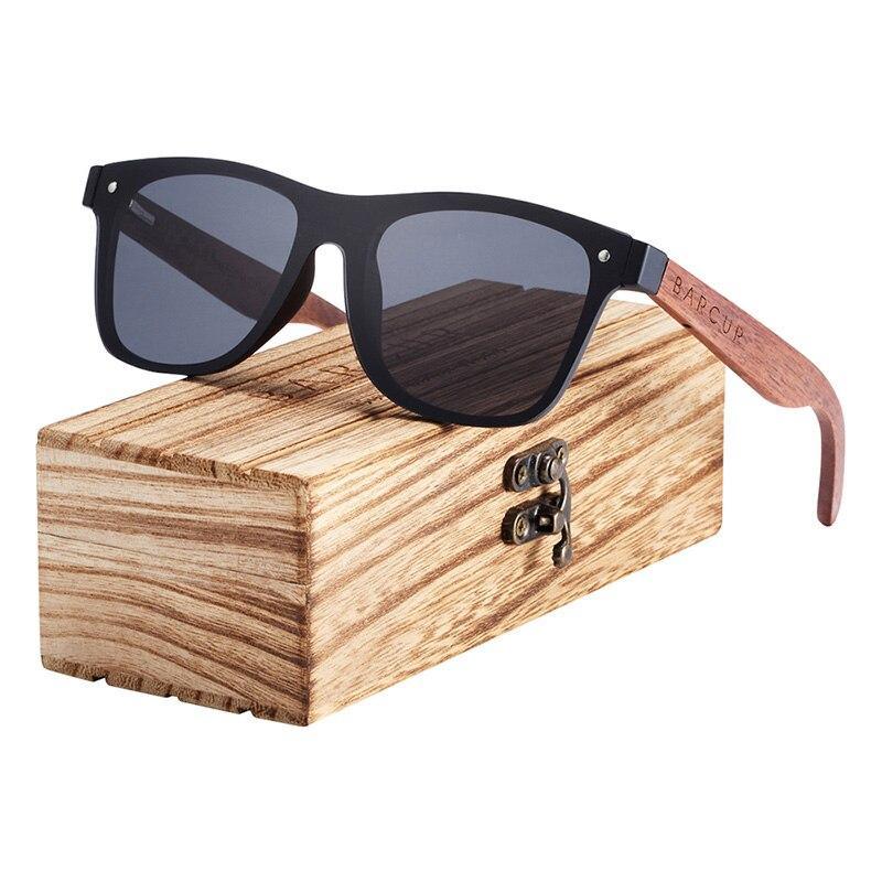 Polarized Black Walnut Wood Sunglasses Men Square Women Sun Glasses UV400 Oculos Gafas Oculos de sol masculino - SJB-DIAMOND ELITES