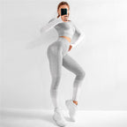 Women's Seamless Yoga Set Long Sleeve - SJB-DIAMOND ELITES