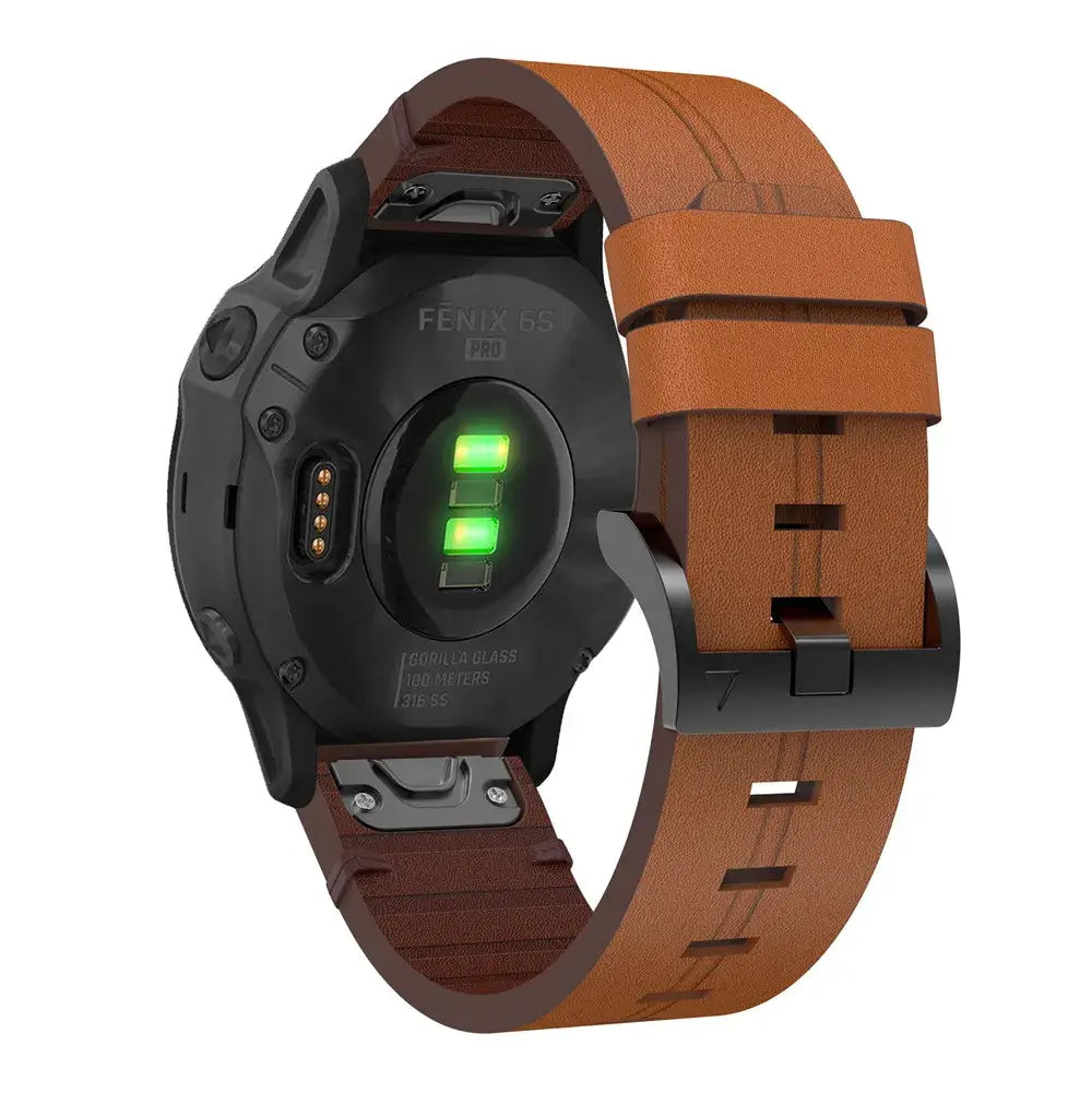 Garmin Soft Leather Band - QuickFit Stylish Upgrade - SJB-DIAMOND ELITES