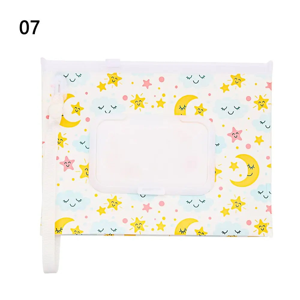 NEW Portable EVA Baby Wet Wipe Holder Case Reusable Refillable Wet Wipe Bag Tissue Box Snap-Strap Cosmetic Pouch Home Storage Lootquake LLC