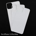 2Pcs Carbon Fiber Matte Back Film For iPhone 14 13 12 Mini 11 Pro XR X XS Max 7 8 Plus SE3 Transparent Scratch Resistant Sticker Slim Fit Clear Transparent 3D Carbon Fiber Back Skin Rear Screen Guard Protector Sticker Stevvex