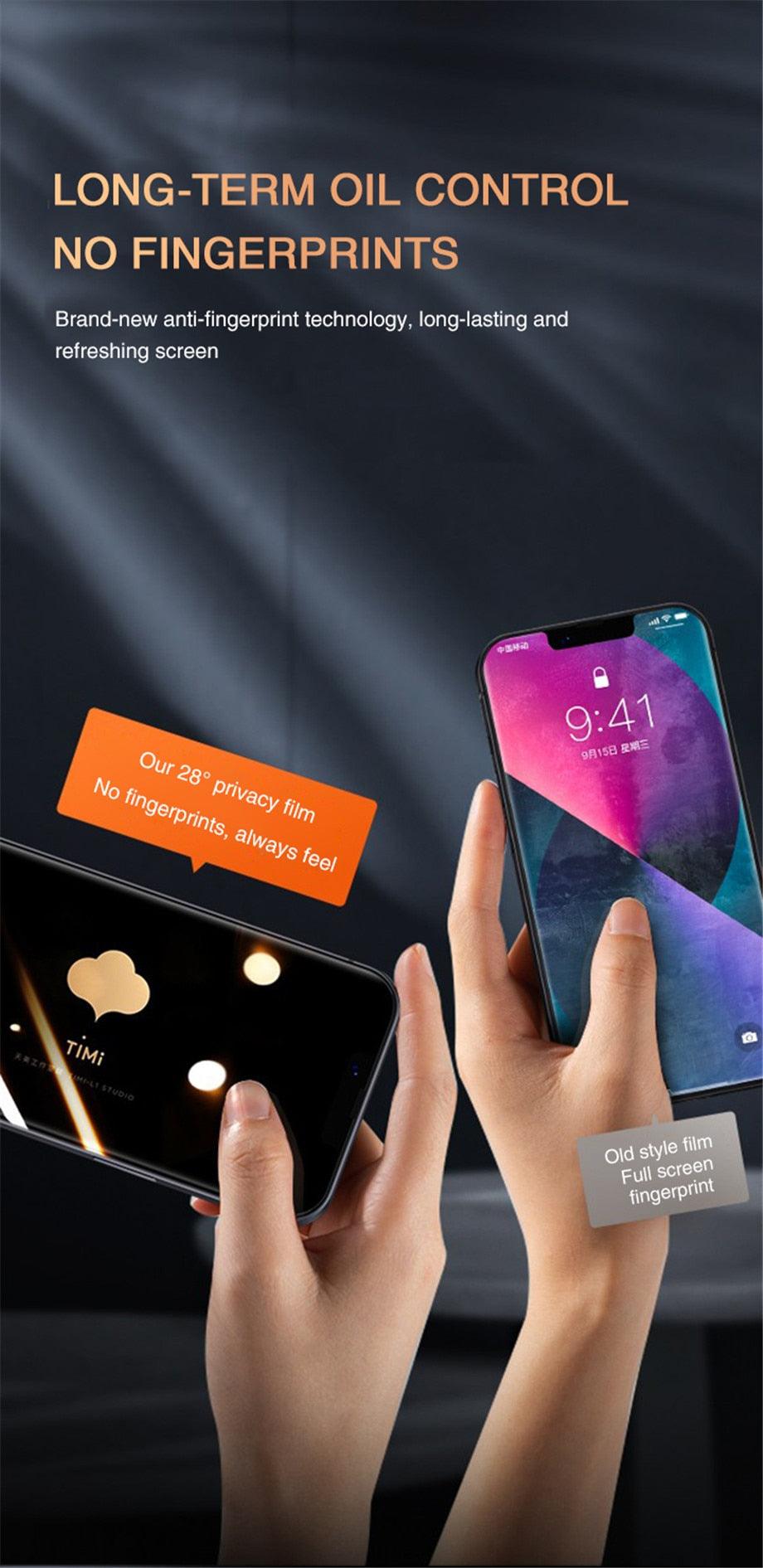 Full Cover Anti-Spy Screen Protector For iPhone 11 12 13 PRO MAX Privacy Glass For iPhone 14 Pro 8 Plus XS Max XR Tempered Glass Anti-Spy  Privacy Screen Protector for iPhone Stevvex