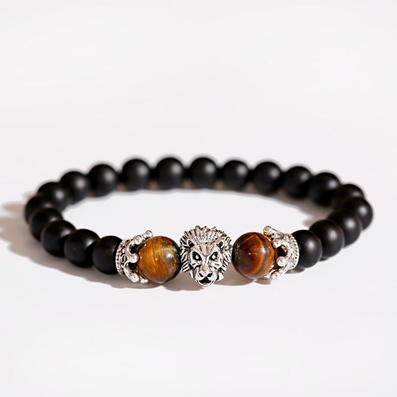 New Classic Crown Lion Elegant Bracelet Luxury For Men Fashion Tiger Eye Onyx Stone Handmade Beaded Charm Modern Bracelet For Women Jewelry - SJB-DIAMOND ELITES