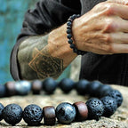 Lava Stone Men Wrist  Bracelet Natural Moonstone Bead Tibetan  Chakra Diffuser Bracelets For Men Jewelry Cool Gifts - SJB-DIAMOND ELITES