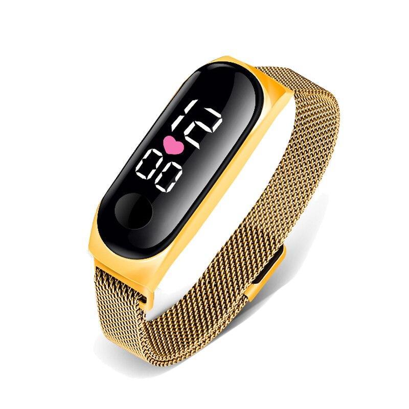STEVVEX Men's Business Electronic Watch Simple Luxury Steel Belt Folding Buckle Sports Digital Watch For Men and woman - SJB-DIAMOND ELITES