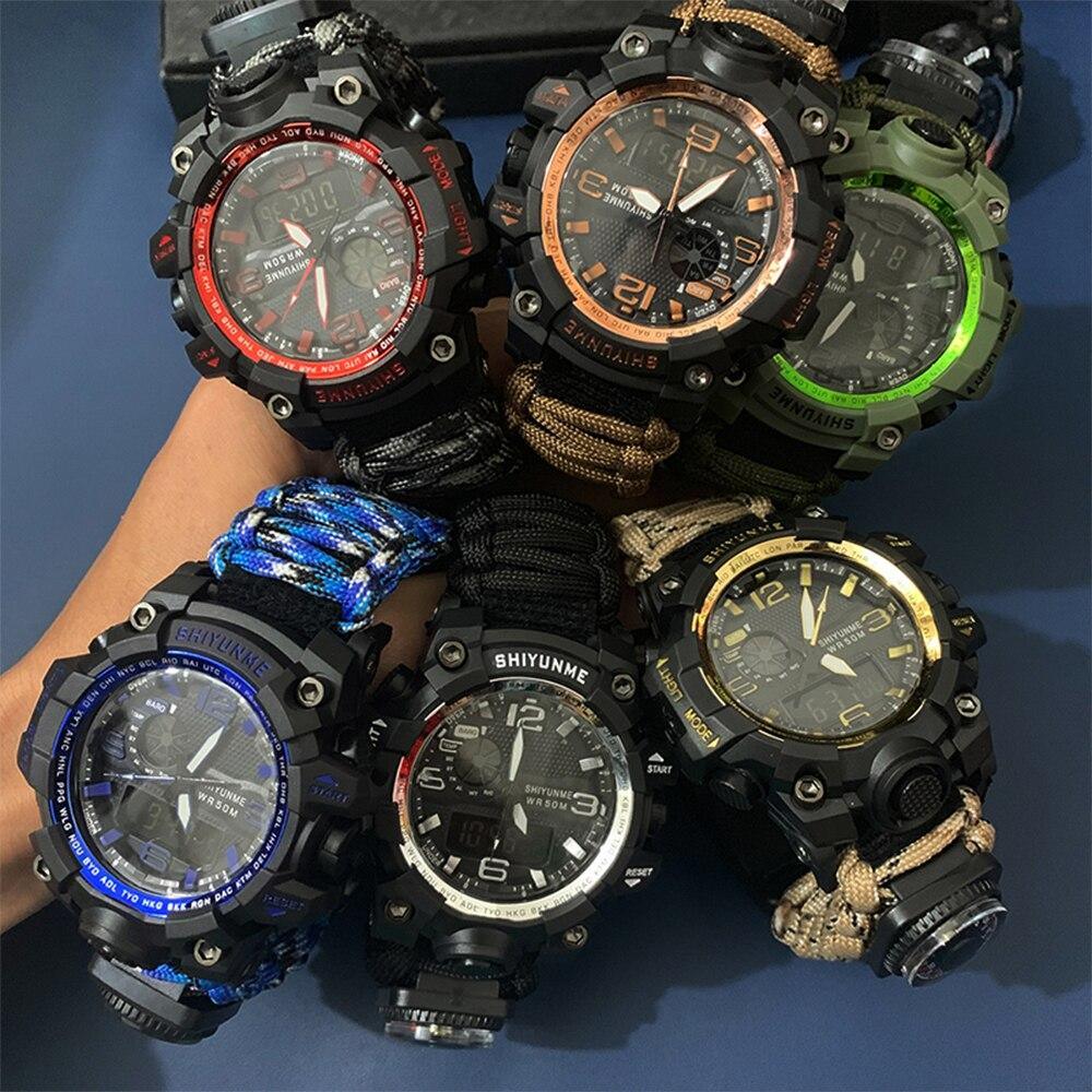 Survival Men Sports Watch With Outdoor Compass In Top Luxury Brand G Style Military Digital Watches Waterproof 50M relogio masculino - SJB-DIAMOND ELITES
