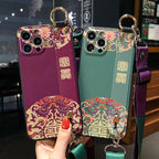Ultra Luxury Case Cute Flower Design with Ring Kickstand Soft Crossbody Phone Cover for iPhone 13 14 Pro Max Case Fashion Crossbody Shoulder Strap Flower Leaf Phone Holder Cover for iPhone 12 11 X XR XS 7 8 Plus Stevvex
