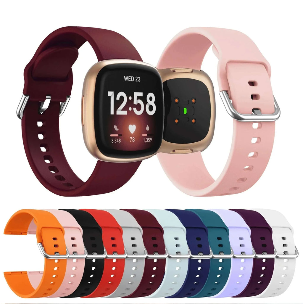Fitbit Versa & Sense Silicone Strap - Soft and Flexible - SJB-DIAMOND ELITES