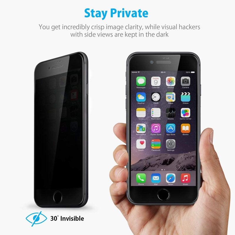 4PCS Anti-Spy Screen Protector For iPhone 14 13 12 11 Pro MAX Tempered Glass For iPhone XS MAX XR 7 8 Plus 13Pro mini Privacy Anti Spy Anti Glare Glass Screen Protector for iPhone Stevvex