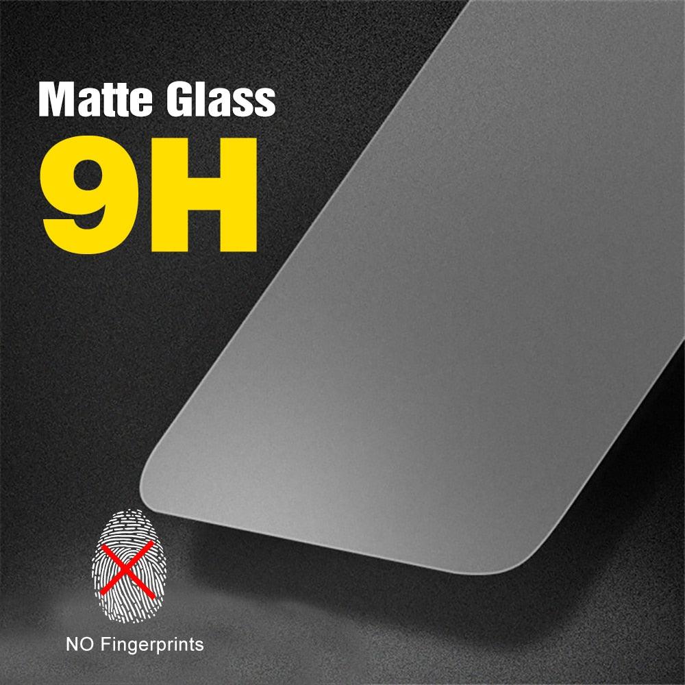 2pcs Matte Tempered Glass For Iphone 12 Pro Max Glass For Iphone 13 12 11 Pro Xs Max X Xr 6 7 8 Plus Screen Protector Film Full Coverage Anti Glare 9h Hardness No Fingerprint Screen Protector Guard Stevvex