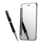 Luxury iphone Flip Case iphone 11 12 13 14 Cover Clear View Windows Mirror Magnetized Simple Closure Unique Flip Phone Stylish Case For iPhone Stevvex
