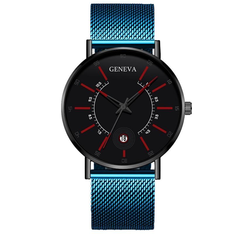 Men Watches Luxury Fashion Mens Business Watch Ultra Thin Stainless Steel Mesh Belt Quartz Wrist Watch For Men's and Boys - SJB-DIAMOND ELITES