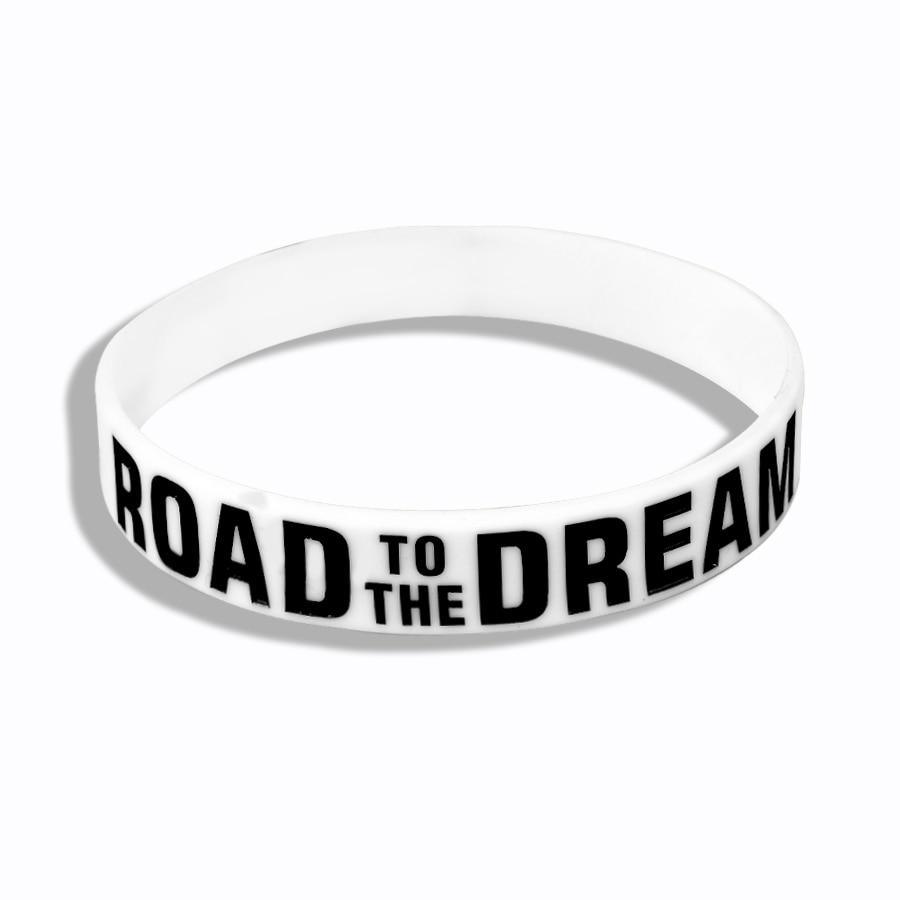 New Trend Motivation "The Road to Dreams" "Never Give Up"  Inspirational Silicone Rubber Bracelet Elastic Band  Brecelet for Women and Men In Unisex Design - SJB-DIAMOND ELITES