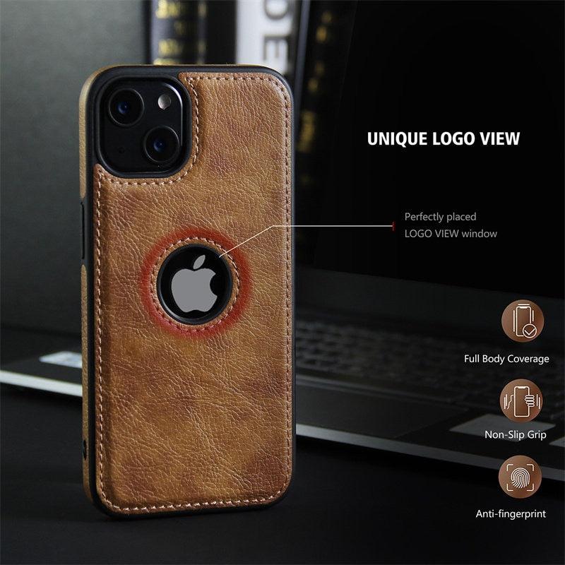 Ultra Thin Slim Leather Phone Case For iPhone 13 Pro Max 12 Pro Max 14 Shockproof Bumper Soft Business Back Cover Back Cover Case Shockproof Camera and Screen Protection PU Leather Case for iPhone Stevvex