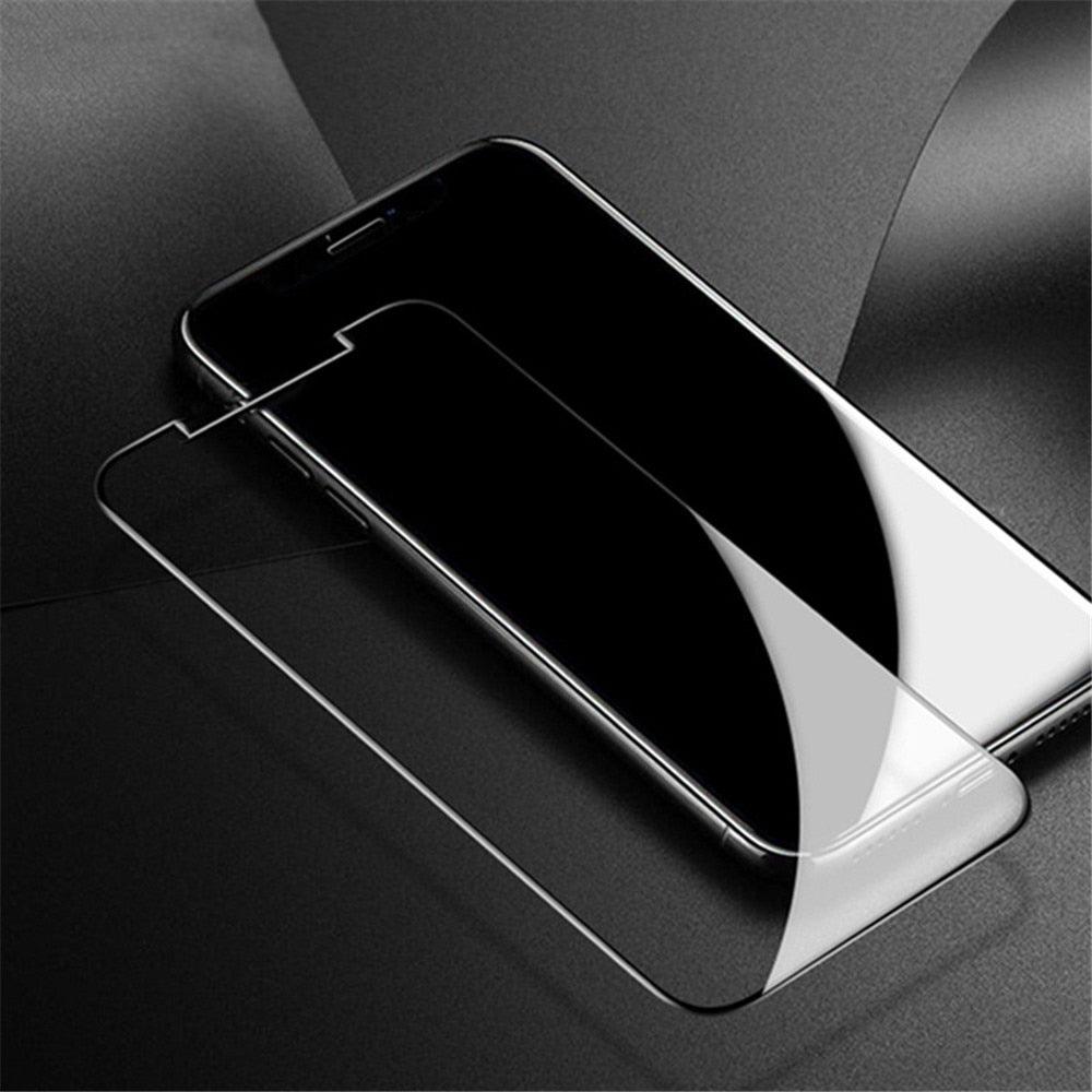 3pcs For iPhone 12 13 Mini 14 Pro Max Glass Screen Protector For iPhone XR XS SE 2022 6 7 8 Plus 13 Pro Max Glass Not Full Cover Curved Edge Anti Explosion Temper Glass Screen Protector for iPhone Stevvex