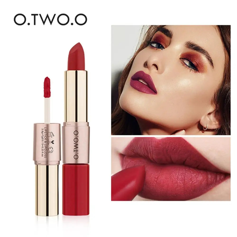 O.TWO.O 12 Colors Makeup Lipstick Lip Gloss Sexy Red Lip Stick Waterproof Moisture Lips Cosmetics Matte Lipsticks Lootquake LLC