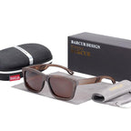 New Elegant Square Sunglasses Bamboo Brown Wood Sun glasses Polarized Vintage For Women and Men With UV400 Protection - SJB-DIAMOND ELITES