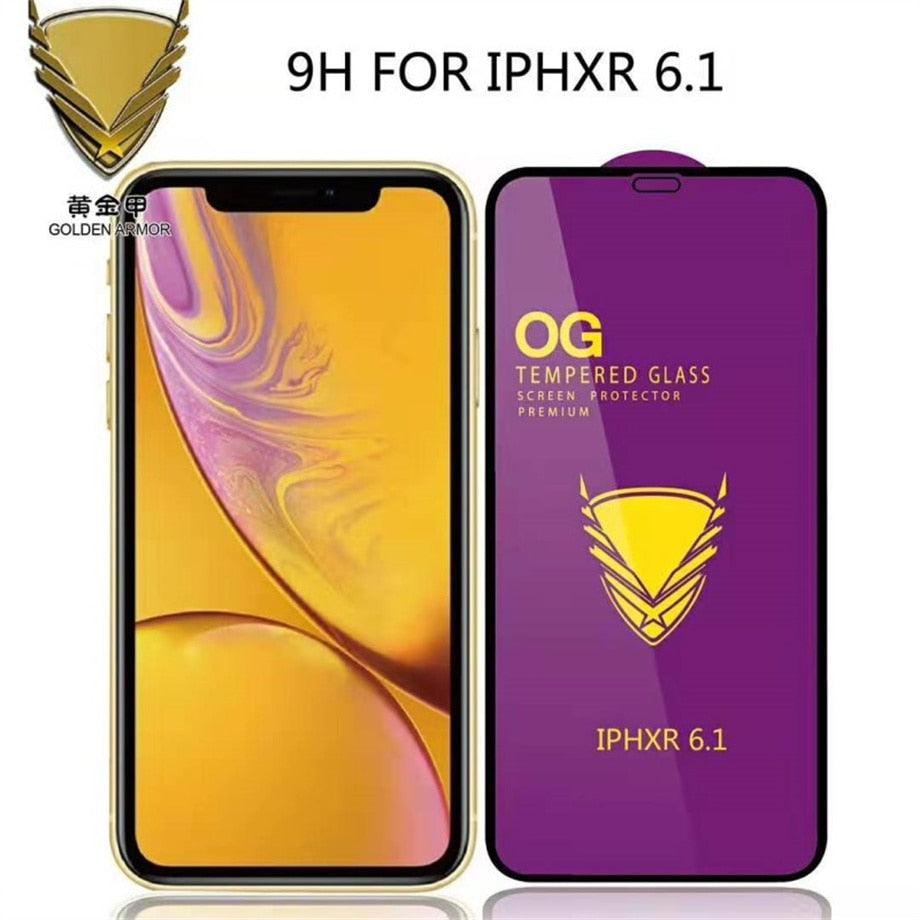 3PCS Tempered Glass OG Screen Protector for iPhone 14 13 12 11 Pro XS Max X XR Full Glue Cover Big Curved 7 8 Full Coverage Screen Protector iPhone Glass Screen Protector Stevvex