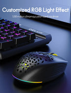 Delux M820DC PAW3335 Wired + Wireless + Bluetooth Gaming Mouse 80 Million Clicks 16000 DPI RGB Rechargeable Mice For Computers Lootquake LLC