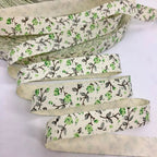 5Y 1.5cm/2.5cm Flowers Printed Cotton Floral Ribbon For Handmade DIY Craft Scrapbook Gift Packing Easter Wedding Christmas Deco Lootquake LLC