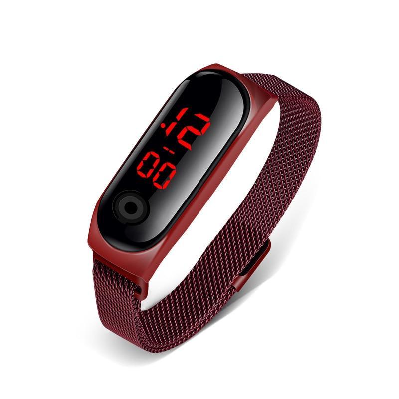 STEVVEX Men's Business Electronic Watch Simple Luxury Steel Belt Folding Buckle Sports Digital Watch For Men and woman - SJB-DIAMOND ELITES
