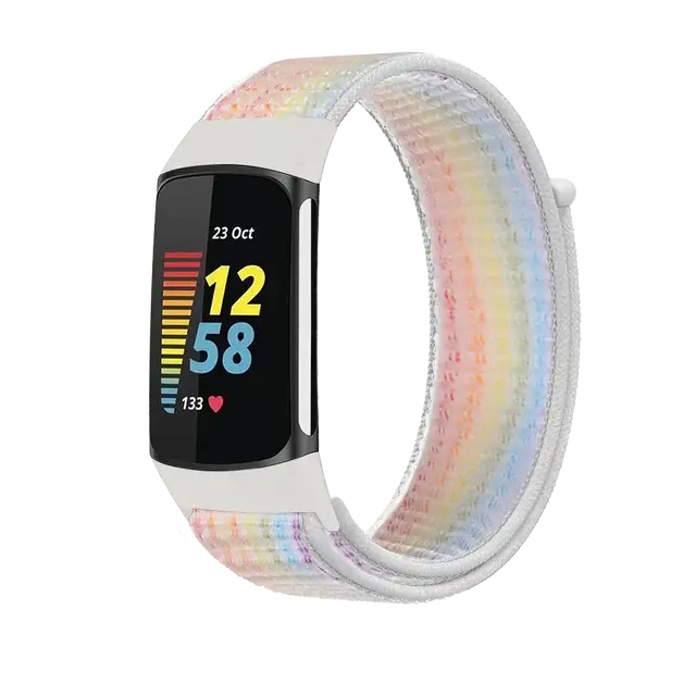 Fitbit Charge 5 6 Nylon Velcro Band - Durable Comfortable Strap - SJB-DIAMOND ELITES