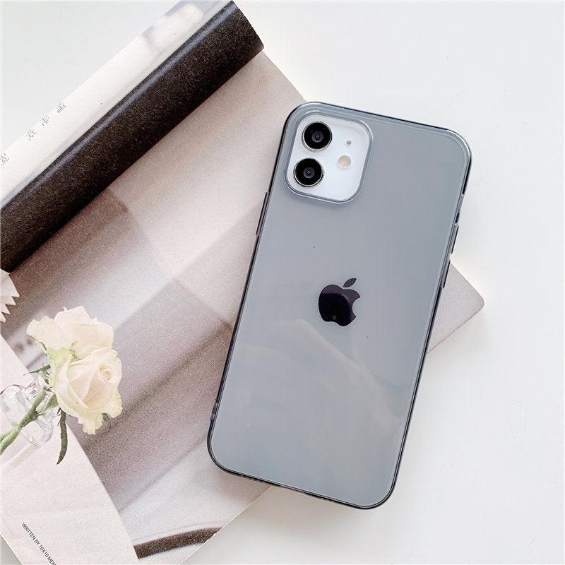 Shockproof Bumper Cover Anti-Scratch Protective Slim Thin Phone Case for iPhone Candy Color Transparent Silicone Phone Case For iPhone 14 12 13 Mini 14 Pro Max Clear Soft Cover Stevvex