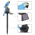Decorative LED Garden Waterproof Yard Lamp In Shape Of Parrot Outdoor Resin Solar Lights For Pathway Doorway Lawn - SJB-DIAMOND ELITES