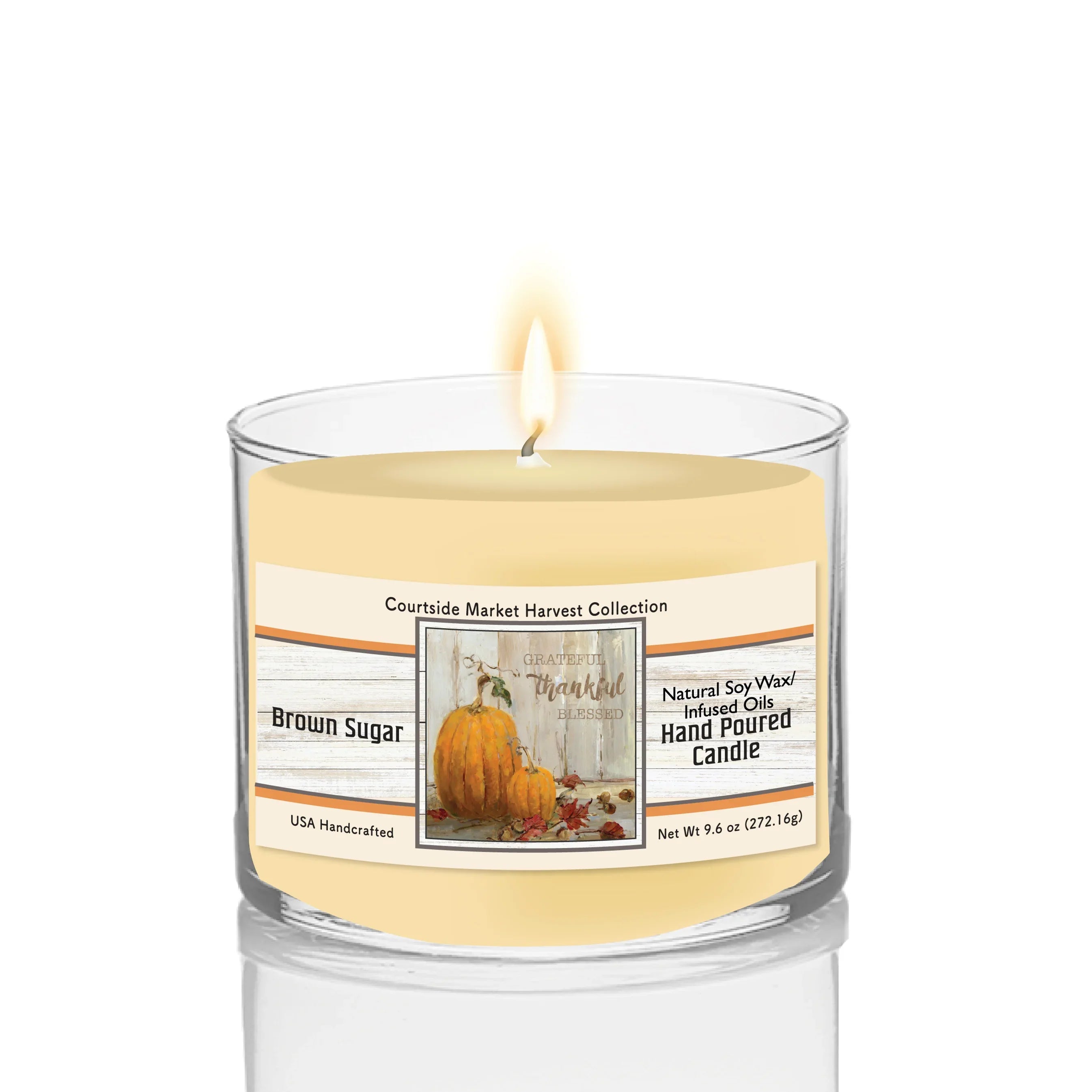TD Courtside Market Pumpkin Patch Soy Wax Scented Candle Glass Jar Lootquake LLC