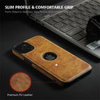Ultra Thin Slim Leather Phone Case For iPhone 13 Pro Max 12 Pro Max 14 Shockproof Bumper Soft Business Back Cover Back Cover Case Shockproof Camera and Screen Protection PU Leather Case for iPhone Stevvex