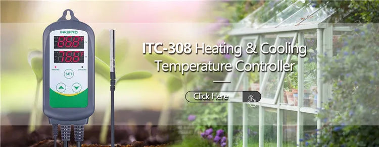 INKBIRD ITC-308 Heating and Cooling Dual Relay Temperature Controller, Carboy, Fermenter, Greenhouse Terrarium Temp. Control Lootquake LLC