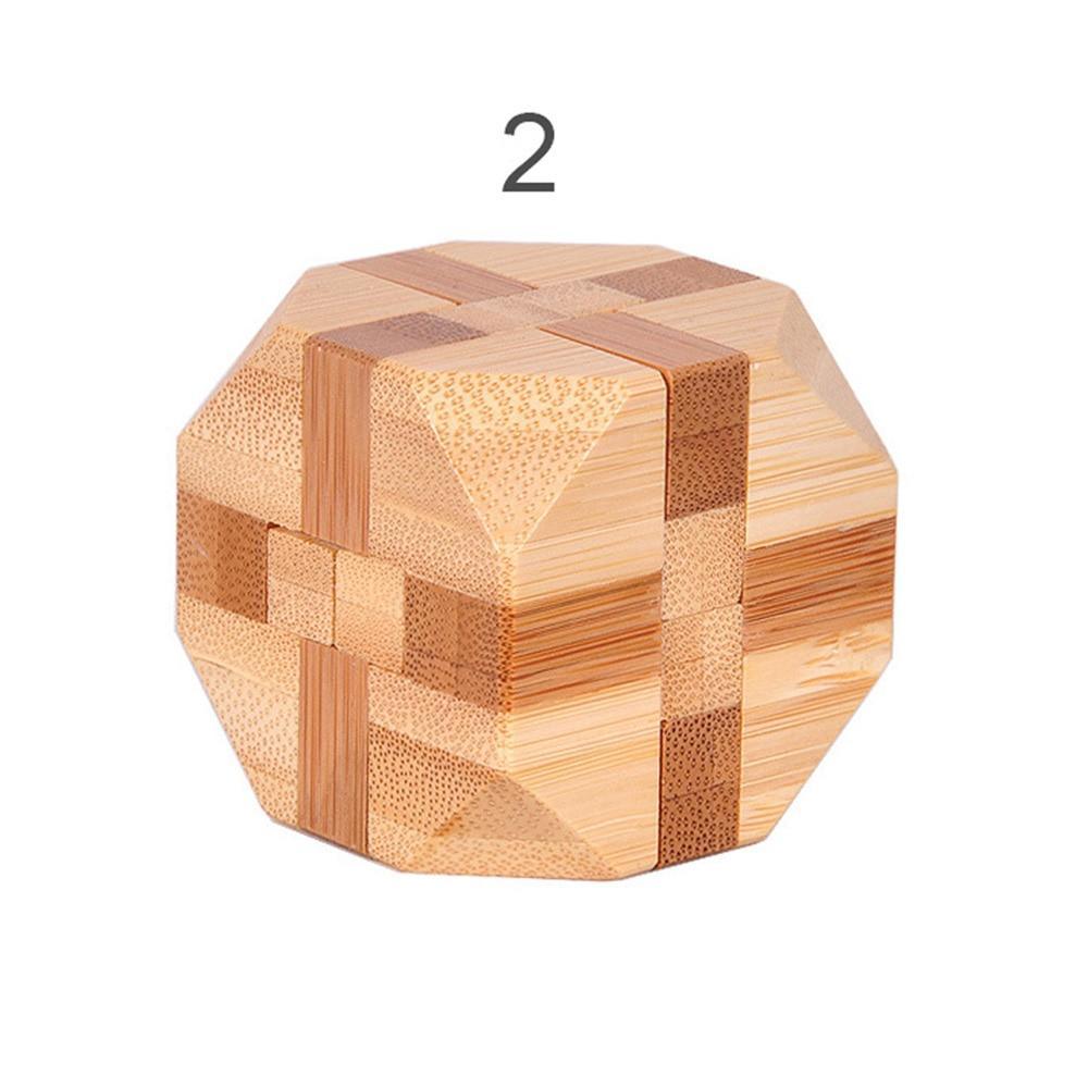 12 Style Brain Teaser 3D Wooden Interlocking Puzzles Game Toy Bamboo Small Size For Adults Kids - SJB-DIAMOND ELITES