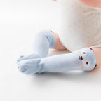 White Baby Sock Non Slip Cotton Long Socks Newborn Knee High Socks For Baby Girls Super Elastic Cute Design Stevvex