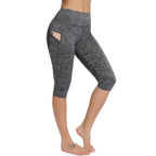 Casual Women's Yoga Pants Gym Fitness Sports Cropped Leggings Pocket Slim Pants Female Solid Color Women's Seamless Scrunch Legging Workout Leggings For Women Lift Tight Gym Yoga Home Pants Stevvex