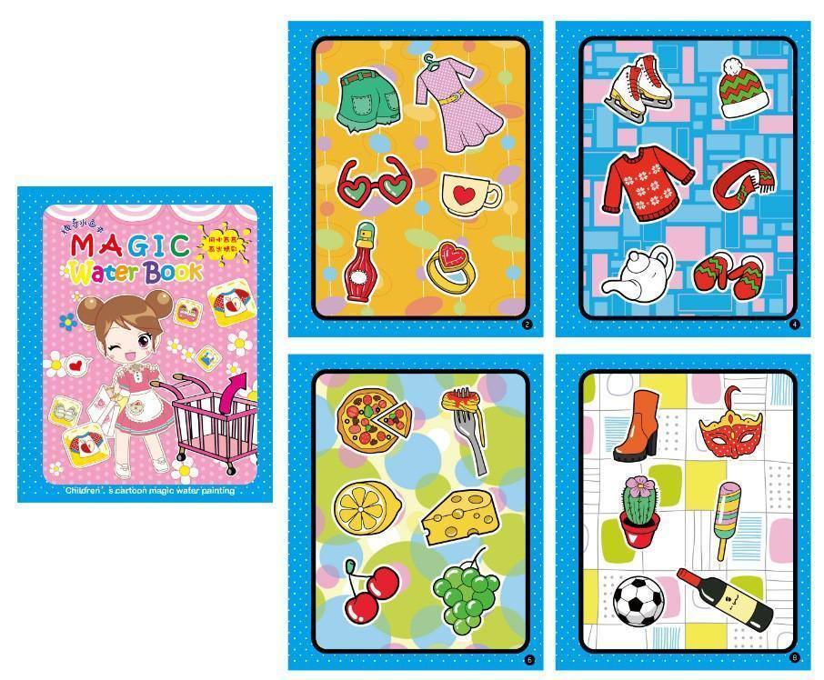 1pcs Magical Book Water Drawing Coloring Cartoons Books Doodle Pen Painting Drawing Board For Kids Toys Birthday Gift - SJB-DIAMOND ELITES