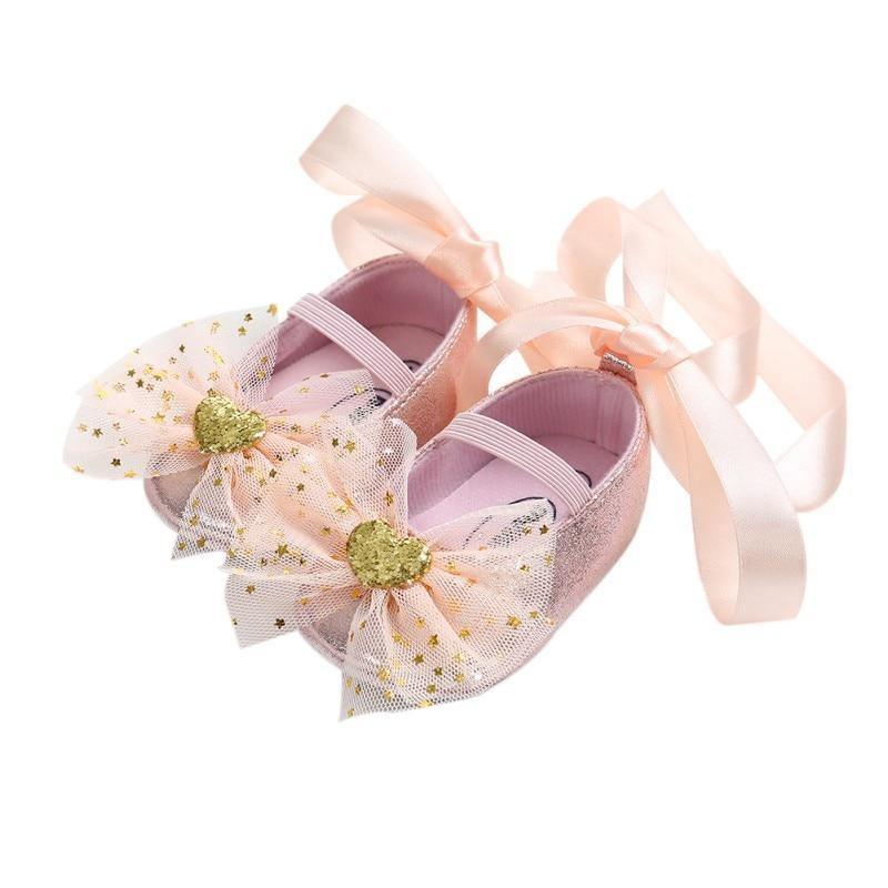 Cute Baby Dance Shoes Toddler Shoes Bow Tie Baby Princess Shoes Dance Shoe Newborn First Walkers 0-18M Stevvex