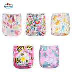 Modern Luxury Printed Baby Nappy 5pcs/Lot Washable Diapers Good Quality Pocket Diaper For Kids