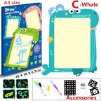 Educational Toy Drawing Board Tablet Graffiti 1pc A4 A3 Led Luminous Magic Raw With Light-fun - SJB-DIAMOND ELITES
