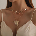 Modern Vintage Multilayer Crystal Gold Choker Pendant Necklace For Women Luxury Jewelry Perfect Gift Cool Style