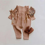 Modern Handamde Girls Jumpsuit Long Sleeve Romper Overalls Autumn Clothes For Baby Cotton Line In Elegant Autmn Style