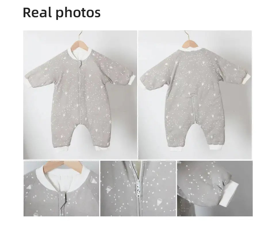 Baby Sleeping Bag Cute Flowers Print Toddler Sleepwear Walk Play Pajamas 2.5Tog Thick Winter Keep Warm Sleepsack 1-4 Years