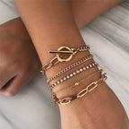 Bohemian Geometric Crystal Multi Layer Bracelets Bangles Charm Adjustable Lasso Bracelet Set For Women Luxury  Jewelry Gifts - SJB-DIAMOND ELITES