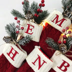 Knitted Christmas Letter Socks Pi-Mart