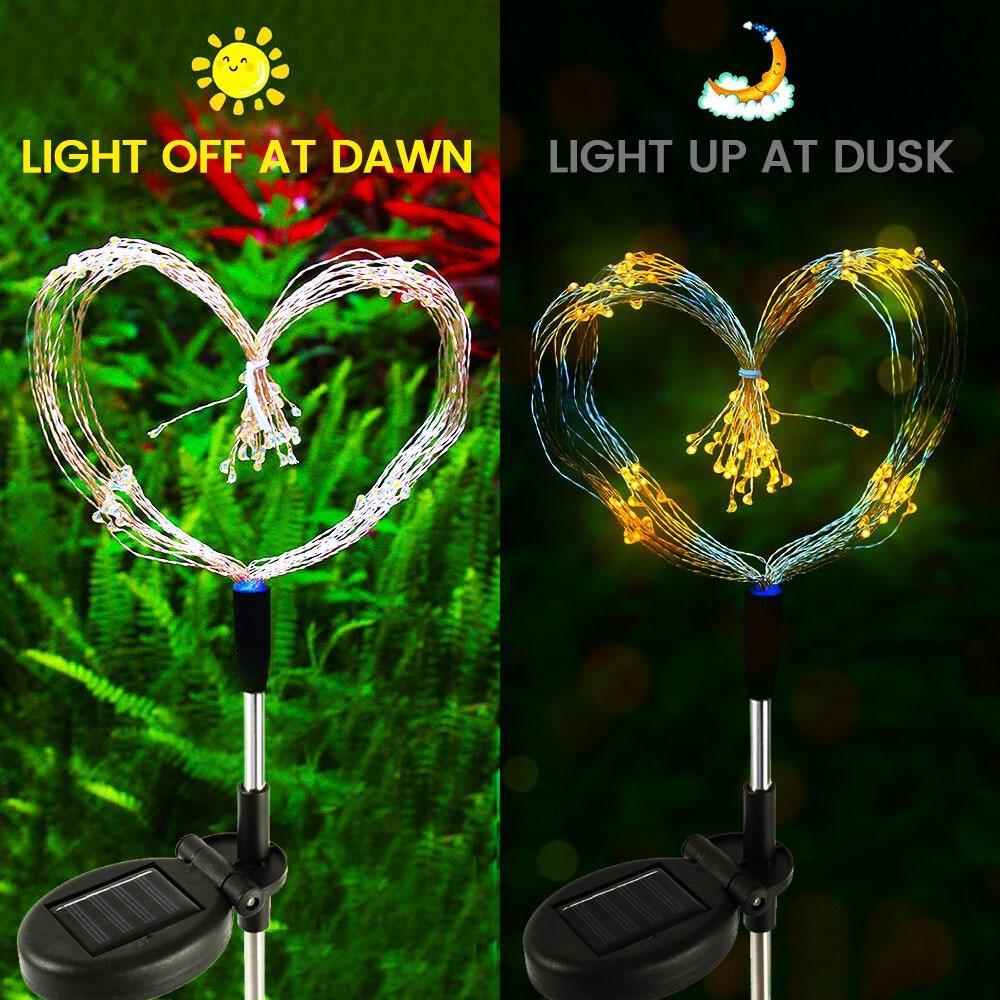Modern Garden Luxury LED Solar Waterproof Lamp In Shape Of Tree Fireworks With Copper Wires - SJB-DIAMOND ELITES