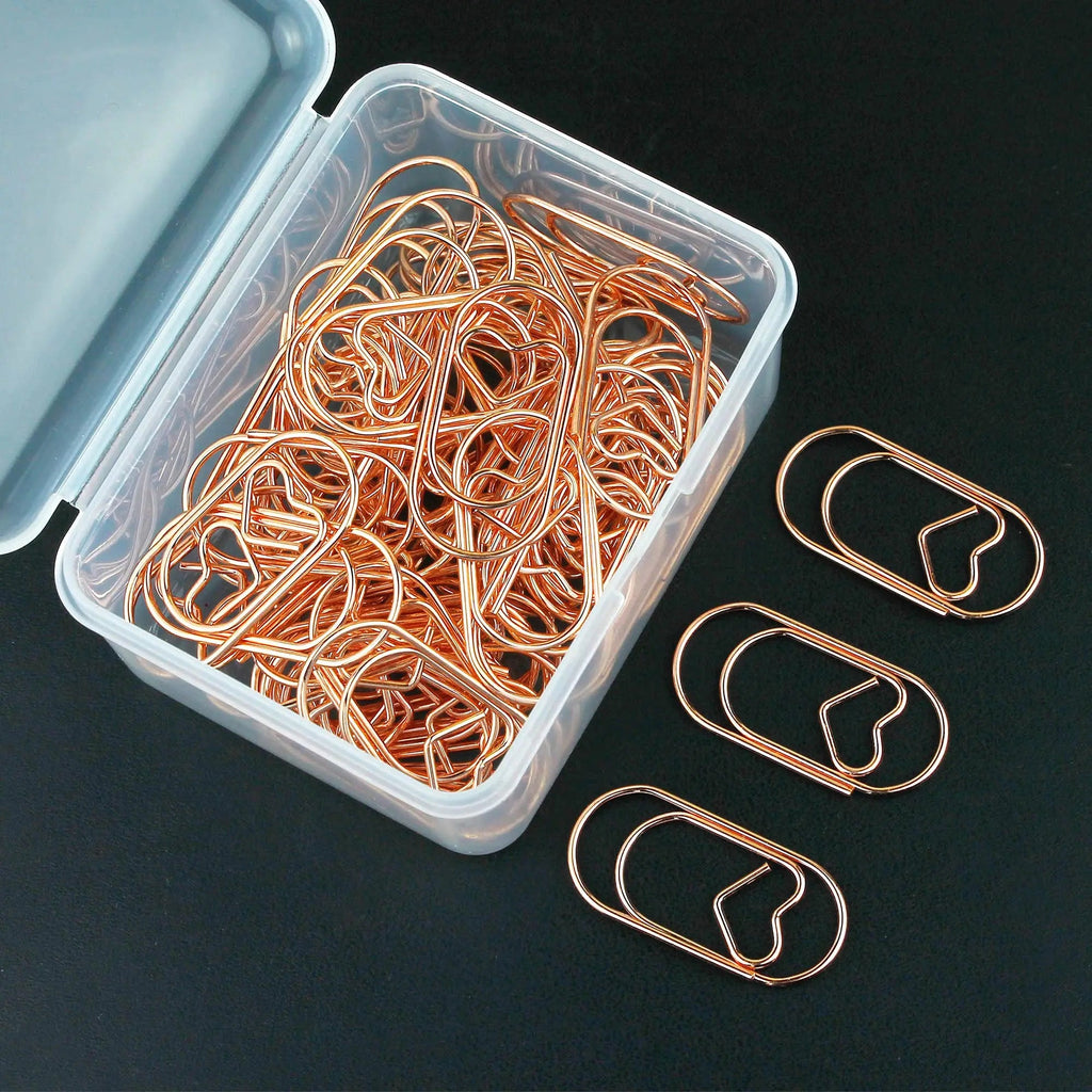 TUTU big Heart Paper Clips Large Cute Paperclips Funny Stainless Steel Fancy Paper Clips Shapes Office Supplies 50Pcs H0599 Lootquake LLC