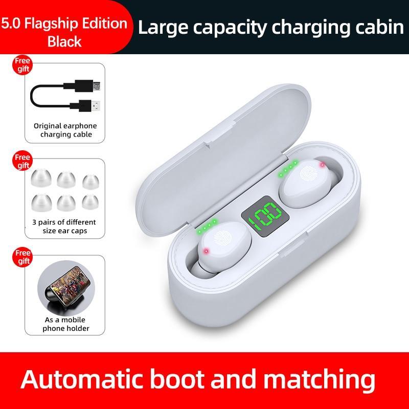 Wireless Headphones Bluetooth 5.0 Earphone TWS HIFI Mini In-ear Sports Running Headset Support iOS/Android Phones HD Call - SJB-DIAMOND ELITES