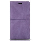 Iphone Wallet Skin Friendly Magnetic Flip With Card Slot Leather Case For iPhone 14 Pro Max 13 12 11 Modern Purple Genuine Leather Detachable Magnetic Flip Cover with Card Holders