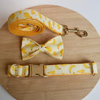 Free Engrave Personalized Banana Design Bow Dog Collar Leash Traction Rope For Small Big  Adjustable Pet Straps Fruit 02 Lootquake LLC